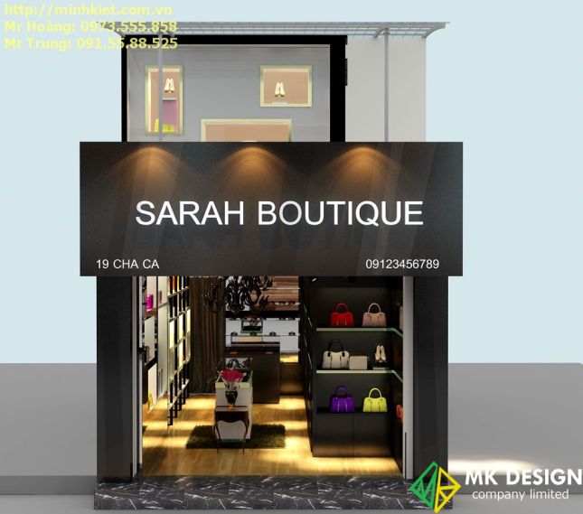 Tư vấn thiết kế thi công chuỗi showroom cho việc quảng bá thương hiệu Sarah_boutique4_result